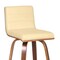 Armen Living Vienna 26" Swivel Counter Stool in Walnut Wood Finish with Cream Faux Leather LCVIBACRWA26 - alternate 10